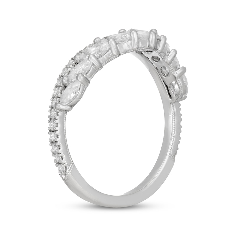 Main Image 2 of Neil Lane Premiere Pear, Marquise & Round-Cut Diamond Anniversary Band 1 ct tw 14K White Gold