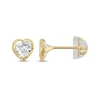 Thumbnail Image 1 of Children's Cubic Zirconia Heart Stud Earrings 14K Yellow Gold