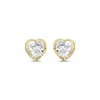 Thumbnail Image 2 of Children's Cubic Zirconia Heart Stud Earrings 14K Yellow Gold