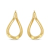 Thumbnail Image 2 of Twist Teardrop Hollow Hoop Earrings 10K Yellow Gold