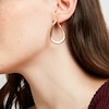 Thumbnail Image 4 of Twist Teardrop Hollow Hoop Earrings 10K Yellow Gold