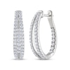 Thumbnail Image 0 of THE LEO Diamond Inside-Out Split Hoop Earrings 1 ct tw 14K White Gold