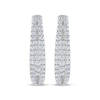 Thumbnail Image 2 of THE LEO Diamond Inside-Out Split Hoop Earrings 1 ct tw 14K White Gold