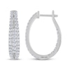 Thumbnail Image 3 of THE LEO Diamond Inside-Out Split Hoop Earrings 1 ct tw 14K White Gold