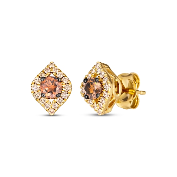 Le Vian Diamond Marquise Frame Earrings 1/2 ct tw 14K Honey Gold