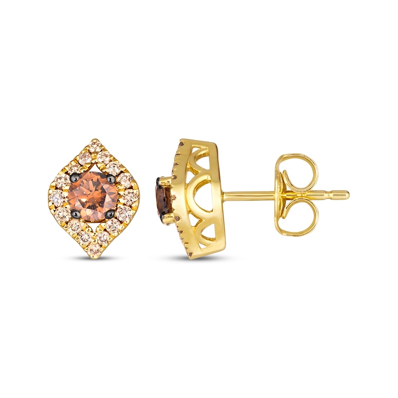 Main Image 3 of Le Vian Diamond Marquise Frame Earrings 1/2 ct tw 14K Honey Gold