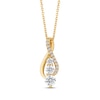 Thumbnail Image 1 of Diamond Three-Stone Infinity Necklace 1/2 ct tw 10K Yellow Gold 18&quot;