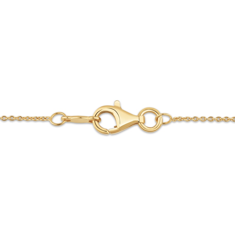 Main Image 4 of Diamond Three-Stone Infinity Necklace 1/2 ct tw 10K Yellow Gold 18&quot;