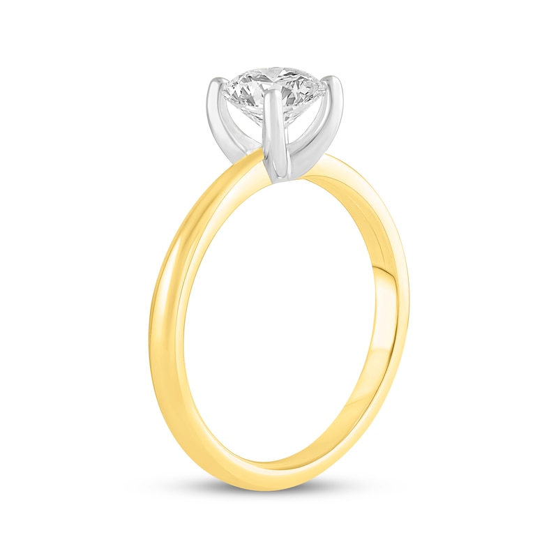 Main Image 2 of Lab-Grown Diamonds by KAY Round-Cut Solitaire Engagement Ring 1 ct tw 14K Yellow Gold (F/SI2)