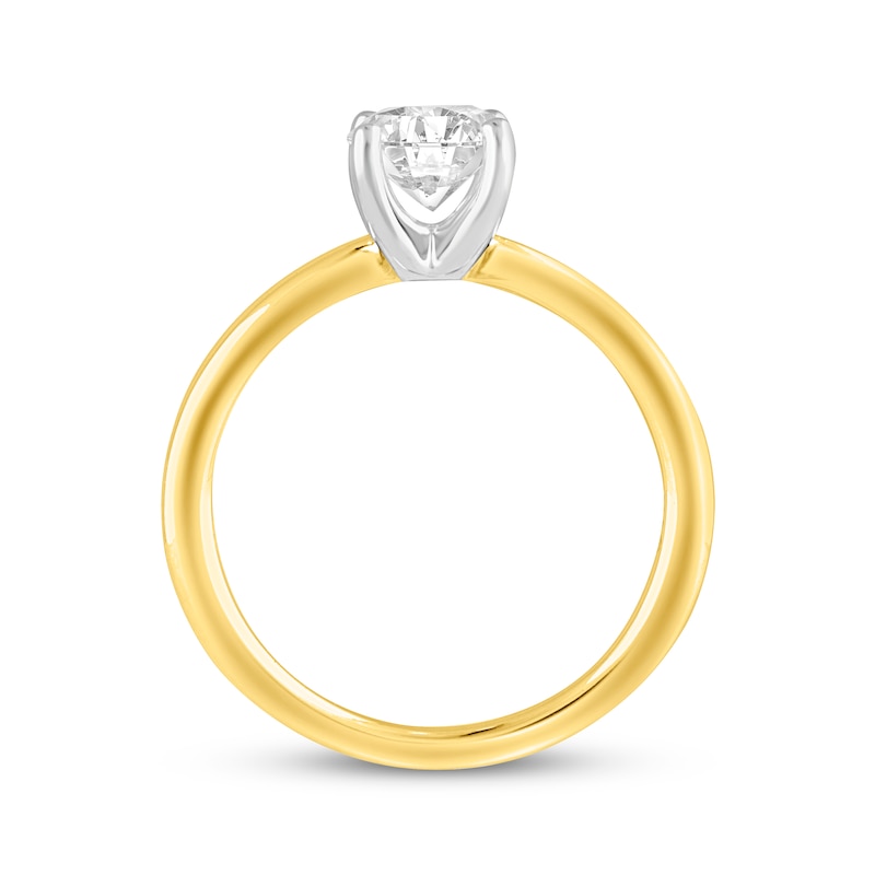 Main Image 3 of Lab-Grown Diamonds by KAY Round-Cut Solitaire Engagement Ring 1 ct tw 14K Yellow Gold (F/SI2)