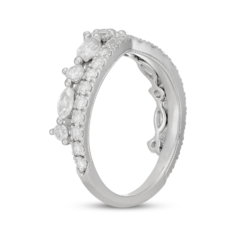 Main Image 2 of Neil Lane Pear, Round & Marquise-Cut Diamond Chevron Anniversary Ring 1-1/2 ct tw 14K White Gold