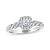 Thumbnail Image 1 of THE LEO Diamond Princess-Cut Twist Shank Engagement Ring 1/2 ct tw 14K White Gold