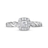 Thumbnail Image 3 of THE LEO Diamond Princess-Cut Twist Shank Engagement Ring 1/2 ct tw 14K White Gold