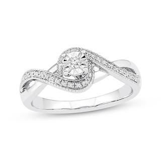 White Gold Diamond Promise Ring Seleena