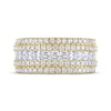 Thumbnail Image 3 of THE LEO Diamond Princess & Round-Cut Multi-Row Anniversary Band 1-7/8 ct tw 14K Yellow Gold