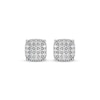 Thumbnail Image 2 of Men's Multi-Diamond Cushion Stud Earrings 1/4 ct tw 10K White Gold