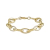 Thumbnail Image 1 of Alternating Oval Link Bracelet 10K Yellow Gold 7.5&quot;