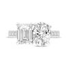 Thumbnail Image 2 of Toi et Moi Oval & Emerald-Cut Lab-Grown diamond Engagement Ring 4-3/8 ct tw 14K White Gold