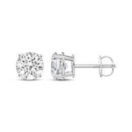 KAY Lab-Grown Diamonds Round-Cut Solitaire Stud Earrings 2-1/2 ct tw 14K White Gold (I/SI2)