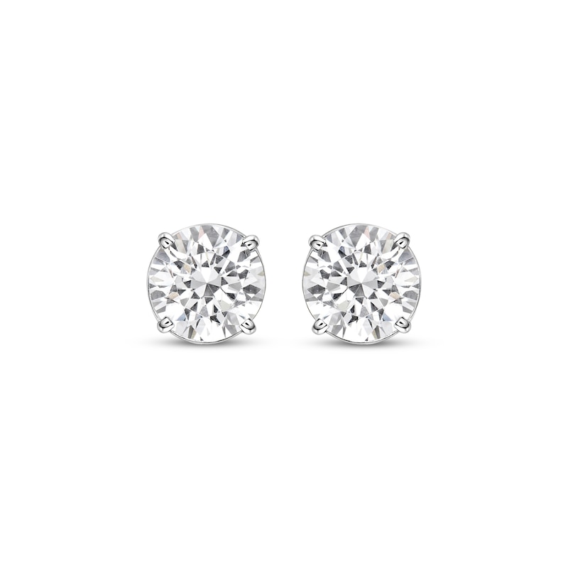 Main Image 2 of Lab-Grown Diamonds by KAY Round-Cut Solitaire Stud Earrings 2-1/2 ct tw 14K White Gold (I/SI2)