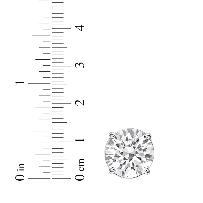 Main Image 4 of Lab-Grown Diamonds by KAY Round-Cut Solitaire Stud Earrings 2-1/2 ct tw 14K White Gold (I/SI2)