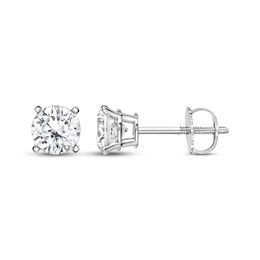 KAY Lab-Grown Diamonds Round-Cut Solitaire Stud Earrings 1-1/2 ct tw 14K White Gold (I/SI2)