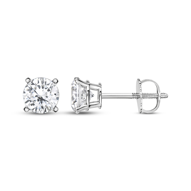 Main Image 1 of KAY Lab-Grown Diamonds Round-Cut Solitaire Stud Earrings 1-1/2 ct tw 14K White Gold (I/SI2)