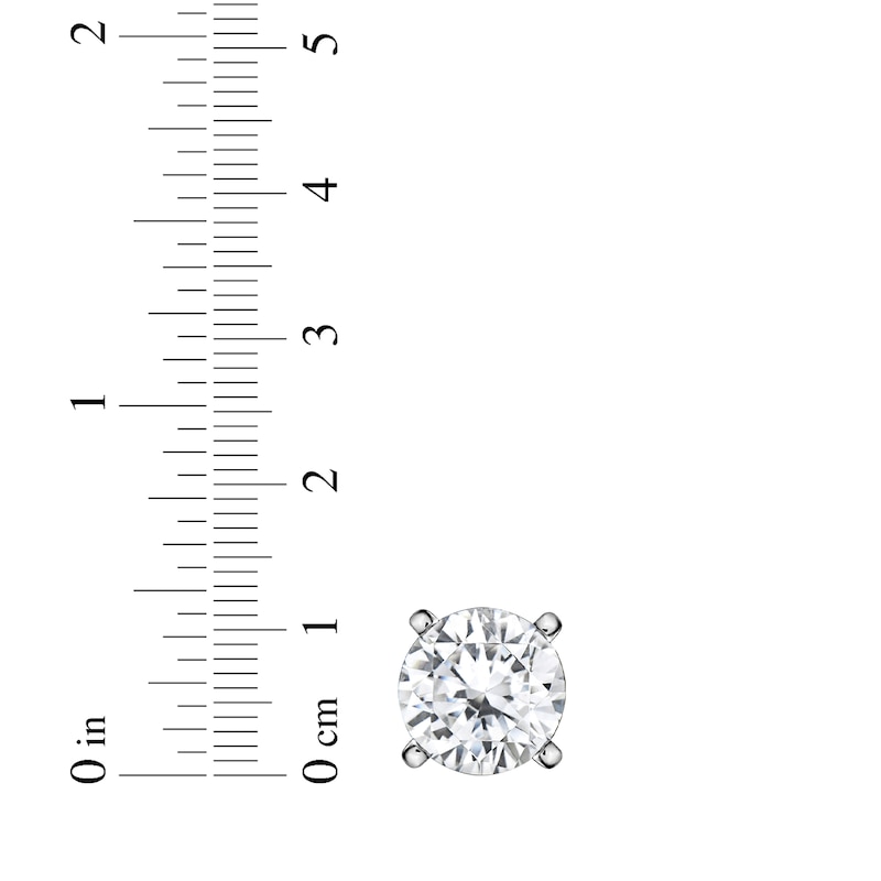 Main Image 3 of Lab-Grown Diamonds by KAY Round-Cut Solitaire Stud Earrings 1-1/2 ct tw 14K White Gold (I/SI2)