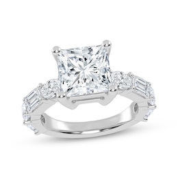 Lab-Grown Diamonds by KAY Princess-Cut Engagement Ring 3-1/2 ct tw 14K White Gold