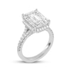 Thumbnail Image 2 of Lab-Grown Diamonds by KAY Emerald-Cut Halo Engagement Ring 5-1/2 ct tw 14K White Gold