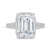 Thumbnail Image 3 of Lab-Grown Diamonds by KAY Emerald-Cut Halo Engagement Ring 5-1/2 ct tw 14K White Gold