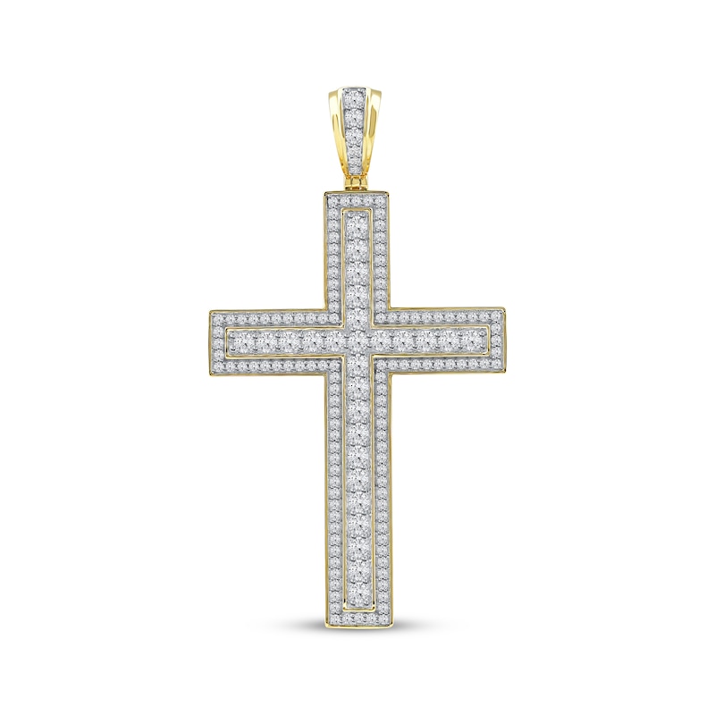 Main Image 1 of Men's Diamond Cross Charm 5 ct tw 14K Yellow Gold