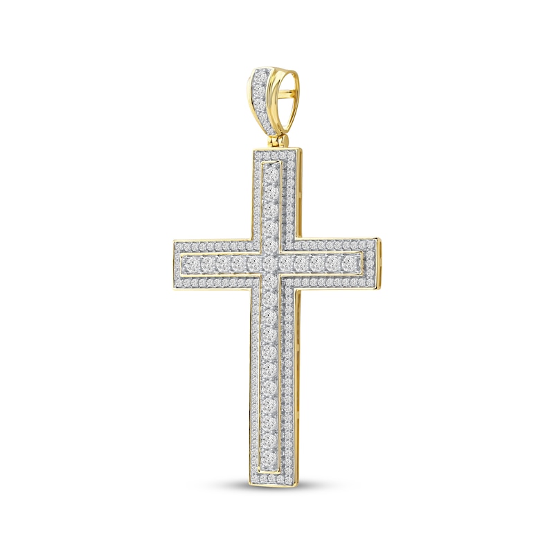 Main Image 2 of Men's Diamond Cross Charm 5 ct tw 14K Yellow Gold