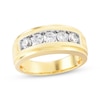 Thumbnail Image 1 of Men's Lab-Grown Diamonds by KAY Five-Stone Wedding Band 1 ct tw 14K Yellow Gold