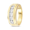 Thumbnail Image 2 of Men's Lab-Grown Diamonds by KAY Five-Stone Wedding Band 1 ct tw 14K Yellow Gold