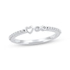 Thumbnail Image 1 of Diamond Heart & Infinity Symbol Open Fashion Ring 1/10 ct tw 10K White Gold