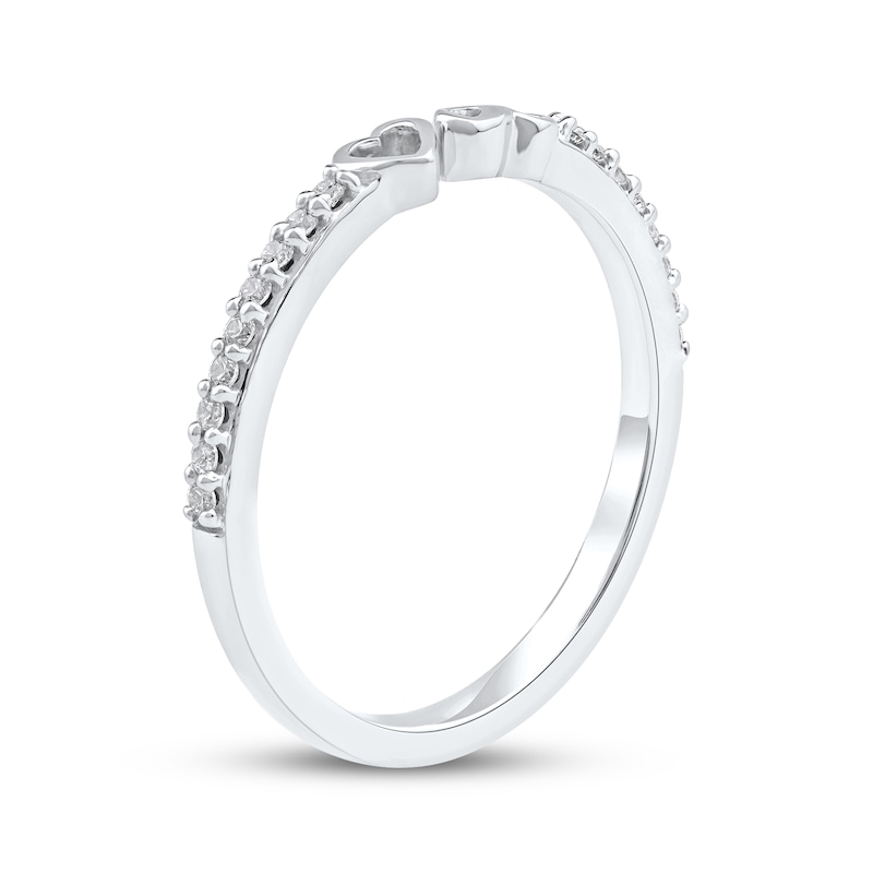 Main Image 2 of Diamond Heart & Infinity Symbol Open Fashion Ring 1/10 ct tw 10K White Gold