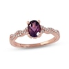 Thumbnail Image 1 of Amethyst & Diamond Twist Ring 1/10 ct tw 10K Rose Gold