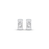 Thumbnail Image 2 of Baguette-Cut Diamond Solitaire Stud Earrings 1/15 ct tw 14K White Gold (I/I2)