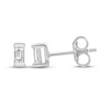 Thumbnail Image 3 of Baguette-Cut Diamond Solitaire Stud Earrings 1/15 ct tw 14K White Gold (I/I2)