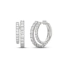 Thumbnail Image 1 of THE LEO Diamond Double Hoop Earrings 1 ct tw 14K White Gold