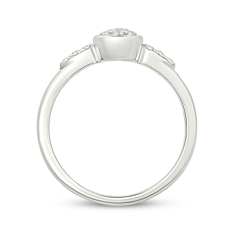 Main Image 3 of Lab-Grown Diamonds by KAY Multi-Stone Pear-Shaped Promise Ring 1/5 ct tw Sterling Silver