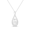 Thumbnail Image 1 of Unstoppable Love Diamond Double Infinity Necklace 1/2 ct tw 10K White Gold 19&quot;