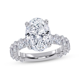 Now + Forever Oval-Cut Lab-Grown Diamond Engagement Ring 4-3/4 ct tw 14K White Gold