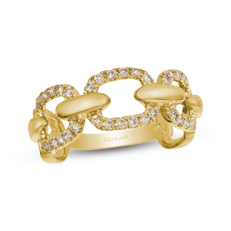 Main Image 1 of Le Vian Chain Link Ring 3/8 ct tw Diamonds 14K Honey Gold