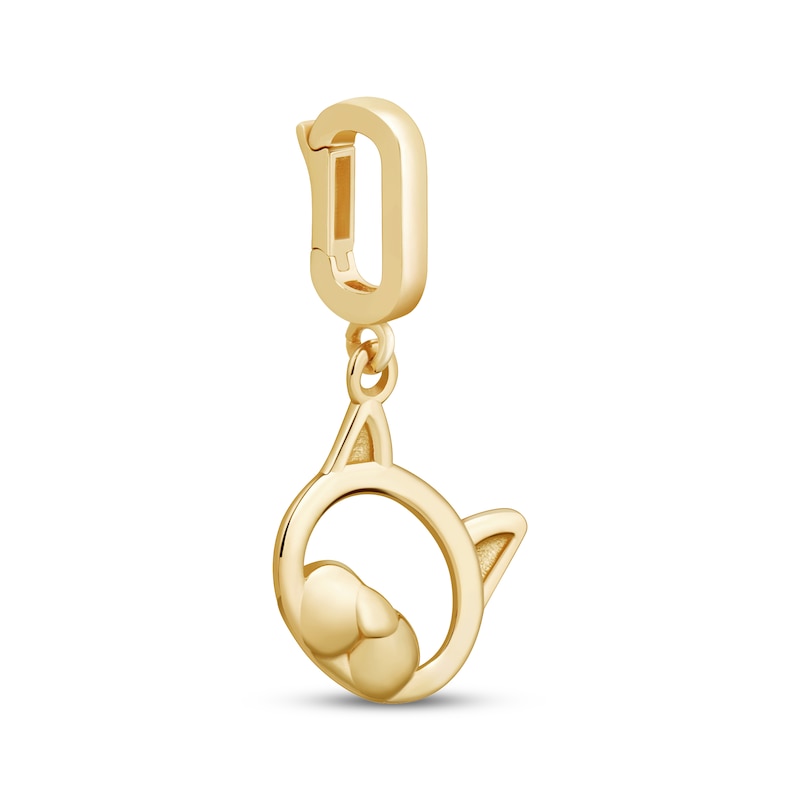 Main Image 2 of Charmed Memories Cat Face Charm 10K Yellow Gold