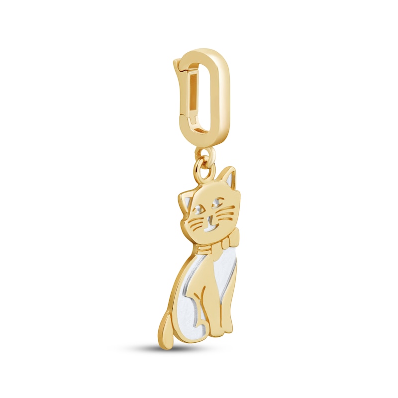 Main Image 2 of Charmed Memories Sitting Cat Charm 10K Yellow Gold