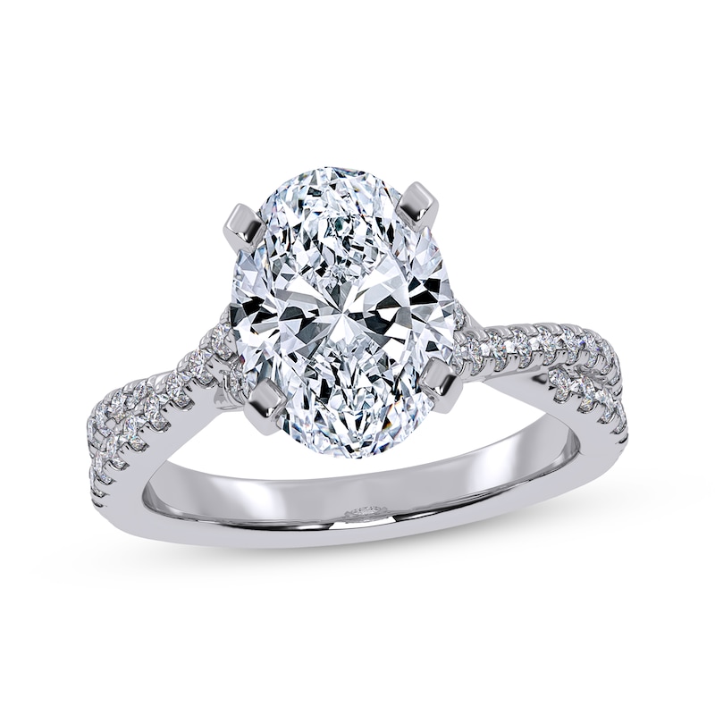 Main Image 1 of KAY Signature Collection Oval-Cut Lab-Grown Diamond Engagement Ring 2-1/2 ct tw 14K White Gold