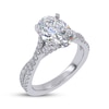 Thumbnail Image 2 of KAY Signature Collection Oval-Cut Lab-Grown Diamond Engagement Ring 2-1/2 ct tw 14K White Gold