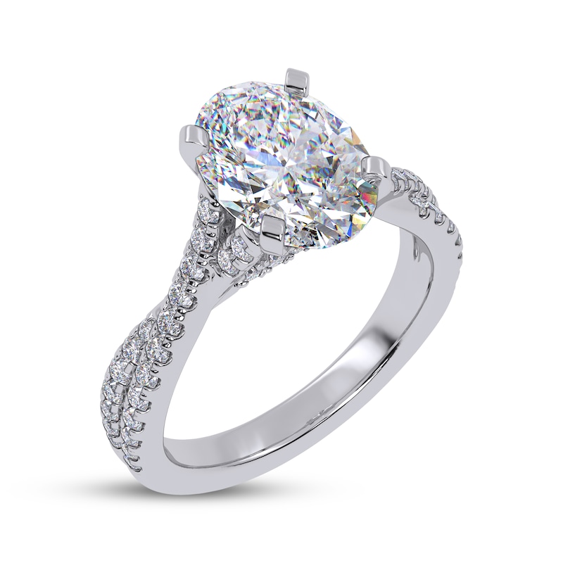 Main Image 2 of KAY Signature Collection Oval-Cut Lab-Grown Diamond Engagement Ring 2-1/2 ct tw 14K White Gold